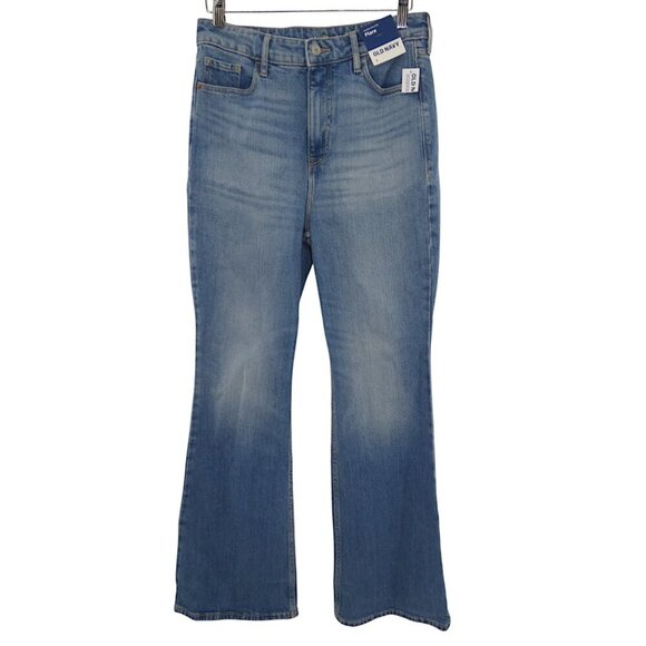 NWT Old Navy Higher High-Rise Flare Jeans Medium Wash 6 - Picture 2 of 8